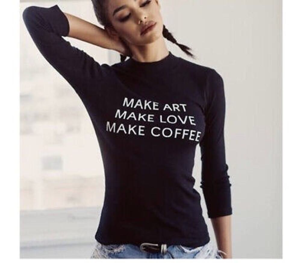 Daydream Nation Make Art Fashion Top in Black / White Size Medium